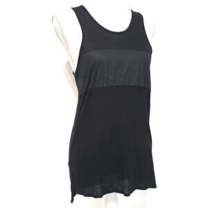 Rag & Bone JEAN Mens SIZE M Black Tank Top w/ Pocket Side Slits 100% Cotton FLAW